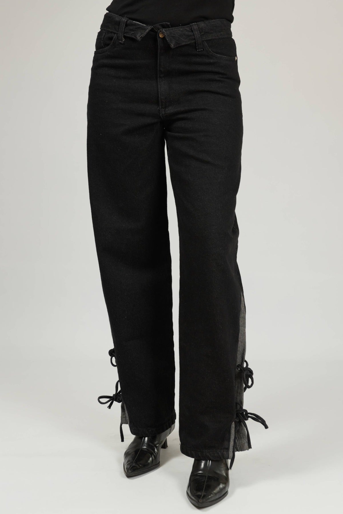Black Ribbon Jeans