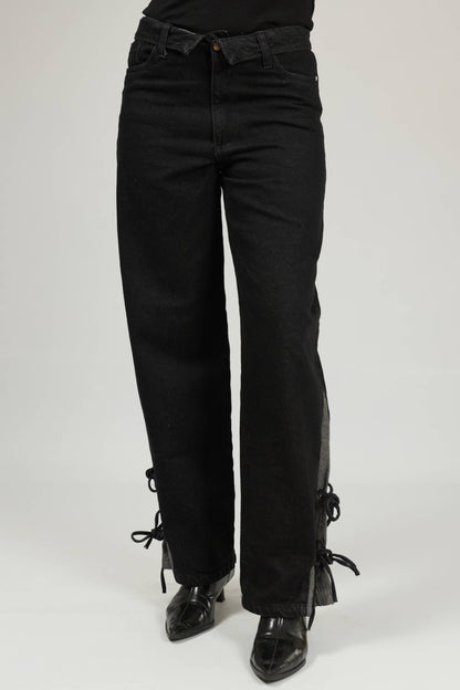 Black Ribbon Jeans