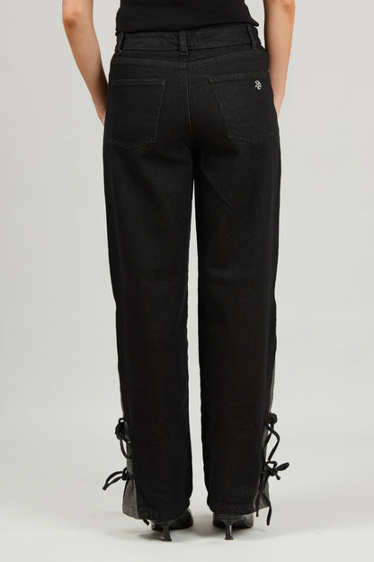Black Ribbon Jeans